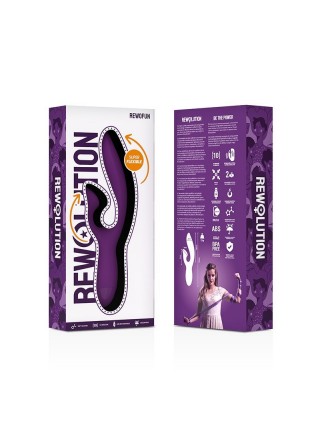 Подвійний вібратор фіолетовий Rewolution Rewofun Flexible Rabbit Vibrator