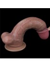 Рельєфний фалоїмітатор Lovetoy Dual Layered Platinum Silicone Cock 10.5