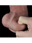 Рельєфний фалоїмітатор Lovetoy Dual Layered Platinum Silicone Cock 10.5