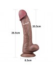 Рельєфний фалоїмітатор Lovetoy Dual Layered Platinum Silicone Cock 10.5
