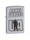 Запальничка бензинова Zippo 205 Classic street chrome з гравіюванням Збройни силі Україні (205 AFU)