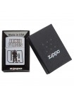 Запальничка бензинова Zippo 205 Classic street chrome з гравіюванням Збройни силі Україні (205 AFU)