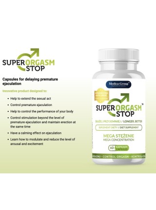 Препарат для відтермінування еякуляції Super Orgasm Stop Capsules 60 шт Medicagroup