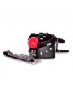 Нашийник з наручниками кляпом і повідцем Roomfun Breathable Ball Gag Restraint