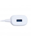 Мережеве заряджання Inkax CD-09 2.1 A 1 USB + кабель Micro USB C Білий