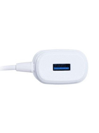 Мережеве заряджання Inkax CD-09 2.1 A 1 USB + кабель Micro USB C Білий