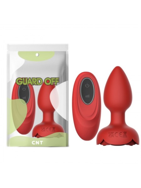 Анальний корок з пультом керування та підсвіткою Rainbow Light Rose Plug Red Cnt