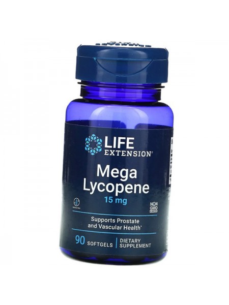 Ликопин Mega Lycopene 15 Life Extension 90гелкапс (70346008)
