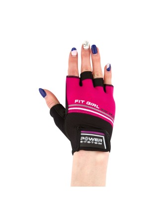 Рукавиці для фітнесу та важкої атлетики Power System Fit Girl Evo PS-2920 XS Pink