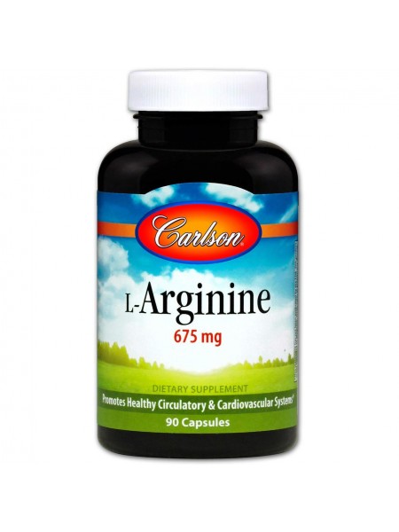 Аргінін L-Arginine Carlson Labs 675 мг 90 капсул