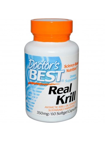 Олія криля Real Krill Doctor's Best 350 мг 60 капсул (214)