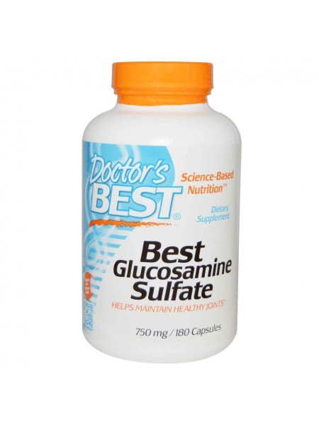 Глюкозамін сульфат Glucosamine Sulfate Doctor's Best 750 мг 180 капсул. (1062)