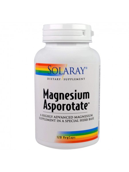 Магній аспартат Magnesium Asporotate Solaray 120 капсул