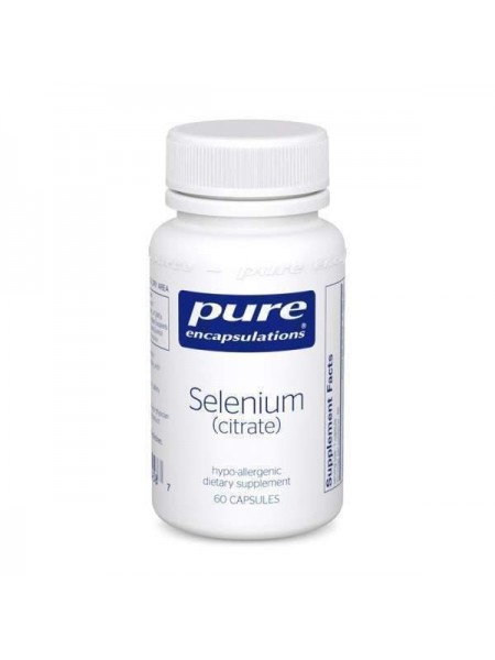 Селен цитрат Selenium citrate Pure Encapsulations для антиоксидантної та серцево-судинної підтримки 60