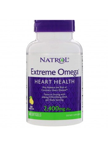 Омега Extreme Natrol лимон 2.400 мг 60 кап. (28903)