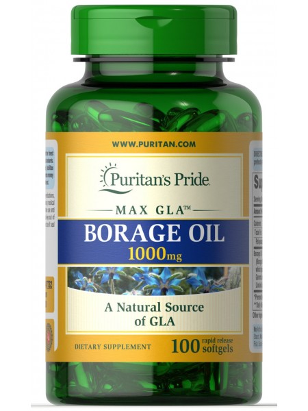 Огірочника Borage Oil Puritan's Pride 1000 мг 100 капсул (32460)