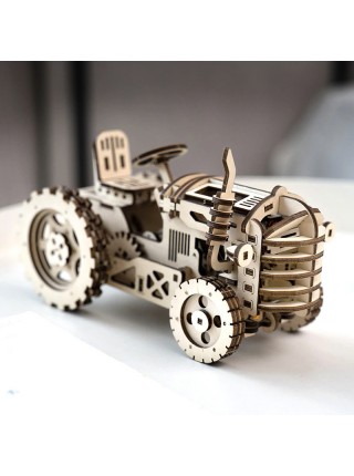 Дерев'яний 3D конструктор Robotime LK401 Трактор (5847-19272)