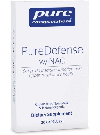 Підтримка імунітету та здоров'я дихальних шляхів PureDefense with NAC Pure Encapsulations 20 капсул