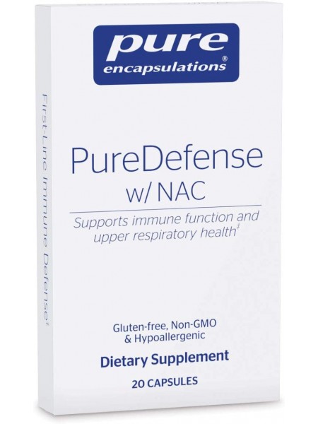 Підтримка імунітету та здоров'я дихальних шляхів PureDefense with NAC Pure Encapsulations 20 капсул