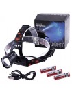Ліхтар налобний XQ-218-HP50 ЗП micro USB 3x18650 power bank signal light zoom Чорний