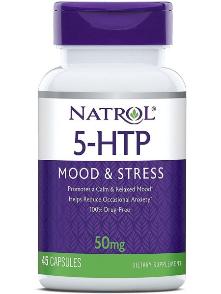 5-гідрокситриптофан 5-HTP Natrol 50 мг 45 капсул