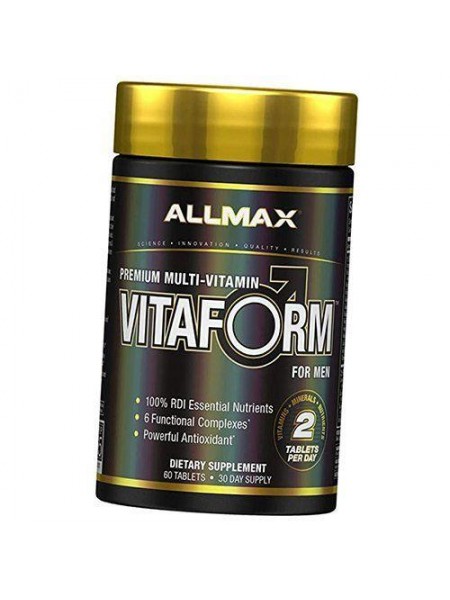 Вітаміни для чоловіків Vitaform for Men Allmax Nutrition 60таб (36134009)