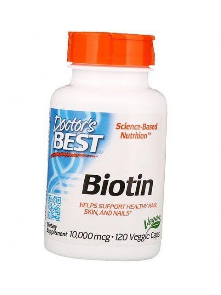 Біотин Biotin 10000 Doctor's Best 120вігкапс (36327055)