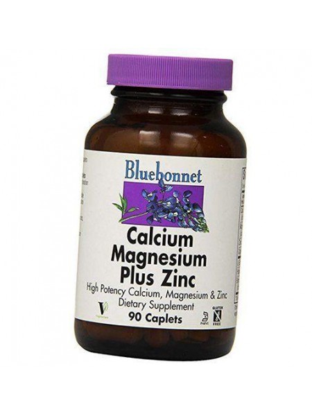 Вітаміни для кісток Calcium Magnesium Zinc Bluebonnet Nutrition 90каплет (36393027)