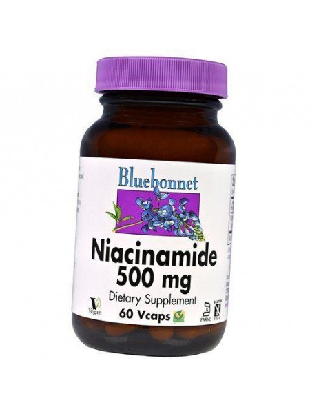 Ніацинамід Niacinamide Bluebonnet Nutrition 60вігкапс (36393045)