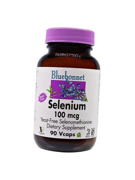 Селен Бездрожовий L-Селенометіонін Selenium 100 Bluebonnet Nutrition 90вегкапс (36393070)