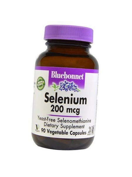 Селен Бездрожовий L-Селенометіонін Selenium 200 Bluebonnet Nutrition 90вегкапс (36393071)