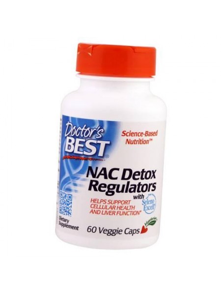 Ацетилцистеїн для регуляції процесу детоксикації NAC Detox Regulators Doctor's Best 60 вегекапс (70327006)