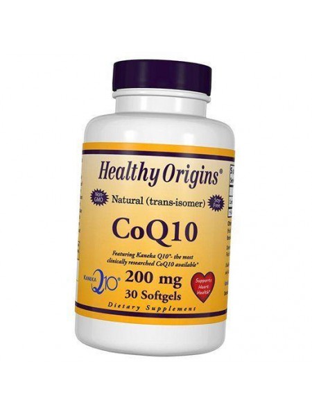 Коензим Q10 CoQ10 200 Healthy Origins 30 шкарпеточкапс (70354019)