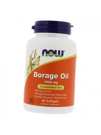 Огірочника (бурачника) Borage Oil 1000 Now Foods 60 шкарпеткапс (67128014)