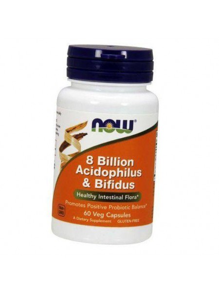 Суміш пробіотиків 8 Billion Acidophilus & Bifidus Now Foods 60 вегекапс (69128004)