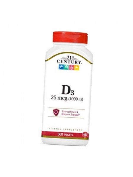 Вітамін Д3 Холекальциферол Vitamin D3 1000 21st Century 500таб (36440067)