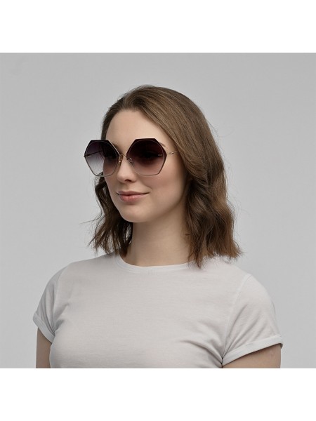 Сонцезахисні окуляри LuckyLOOK 627-384 Геометрія One size Коричневий