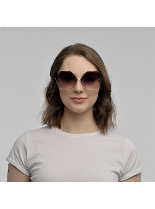 Сонцезахисні окуляри LuckyLOOK 627-384 Геометрія One size Коричневий