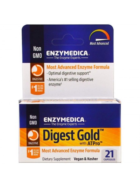 Травні ферменти Digest Gold with ATPro Enzymedica 21 капсула