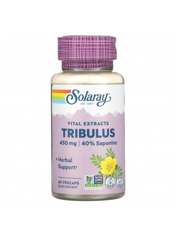 Трибулус Tribulus Extract Solaray для чоловіків 450 мг 60 вегетаріанських капсул