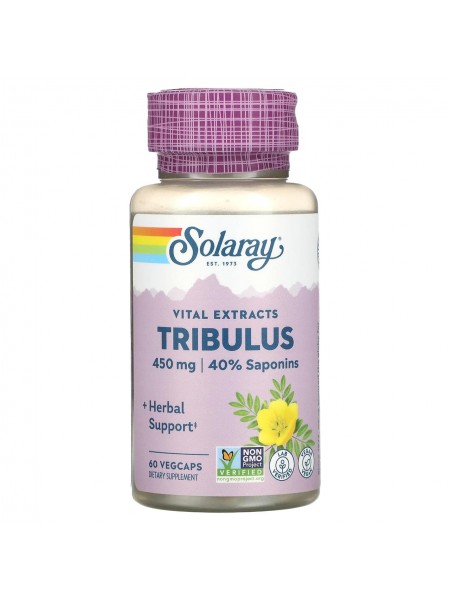 Трибулус Tribulus Extract Solaray для чоловіків 450 мг 60 вегетаріанських капсул
