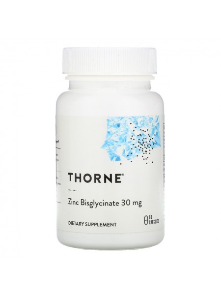 Бісгліцинат цинку Zinc Bigglycinate Thorne Research 30 мг 60 капсул