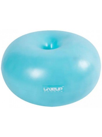 Фітбол LiveUP DONUT BALL блакитний 45х25 см LS3567-b