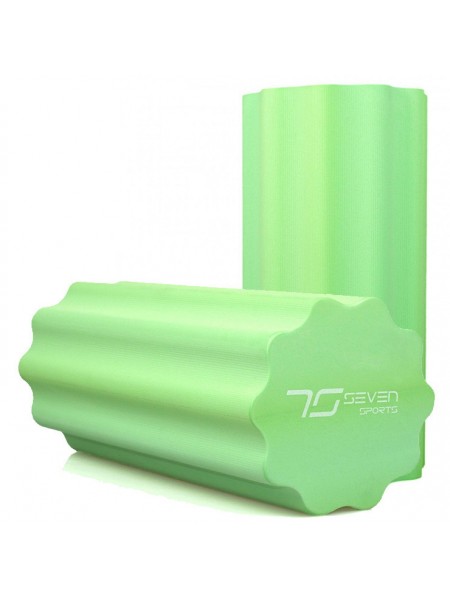 Масажний ролик 7SPORTS профільований YOGA Roller EVA RO3-45 зелений (45*15 см.)