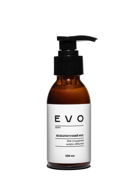 Фізіологічний мус для очищення шкіри обличчя EVO derm 100 мл