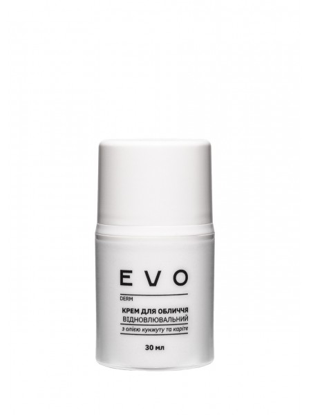 Крем для обличчя відновлювальний з олією кунжуту та каріте EVO derm 30 мл