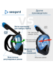 Маска для плавання Seagard Easybreath-II панорамна для дайвінгу з кріпленням для камери S/M(SUN1016)
