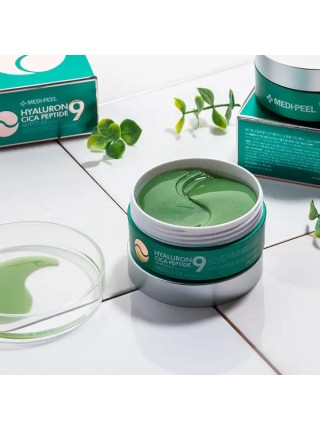 Заспокійливі гідрогелеві патчі з пептидами Hyaluron Cica Peptide 9 Ampoule Eye Patch Medi-Peel 60 шт.
