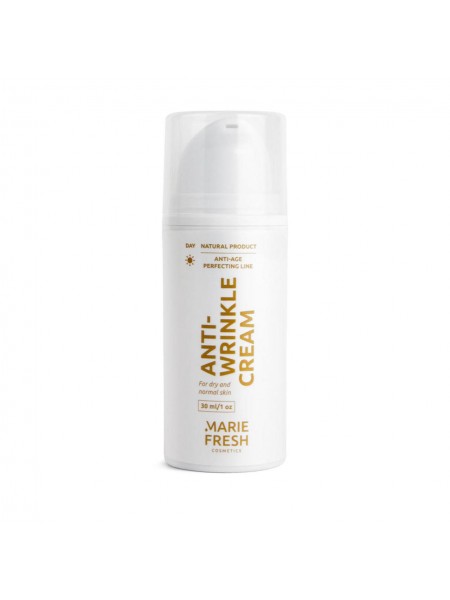 Денний крем проти зморщок для сухої та нормальної шкіри Marie Fresh cosmetics 30 мл