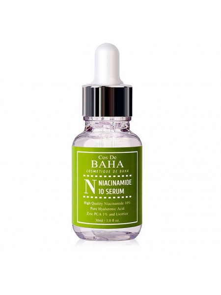 Регенерувальна сироватка для жирної шкіри з ніацинамідом 10% Serum with Zinc 1% Cos De Baha 30 мл
